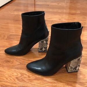 Dolce Vita snake heel booties 7.5
